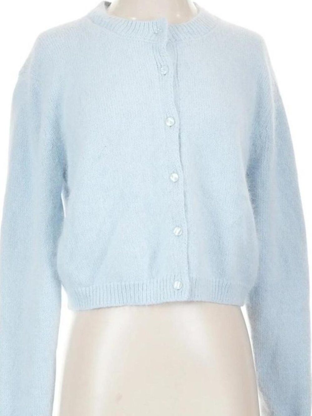 Rouje pastel blue angora cardigan